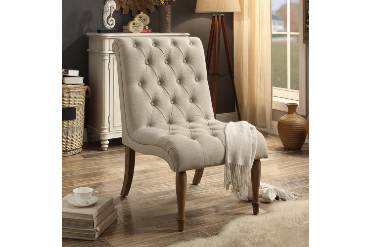 Small armless on sale accent chair